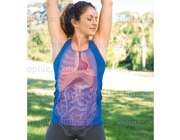 Illustration sur photo - l'Art de bien respirer